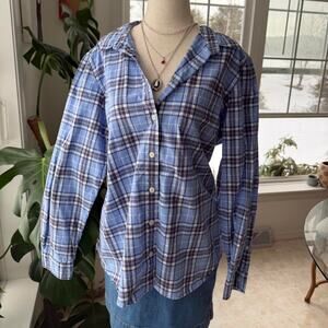 Vintage 2000s L. L. Bean Blue and Pink Button Down